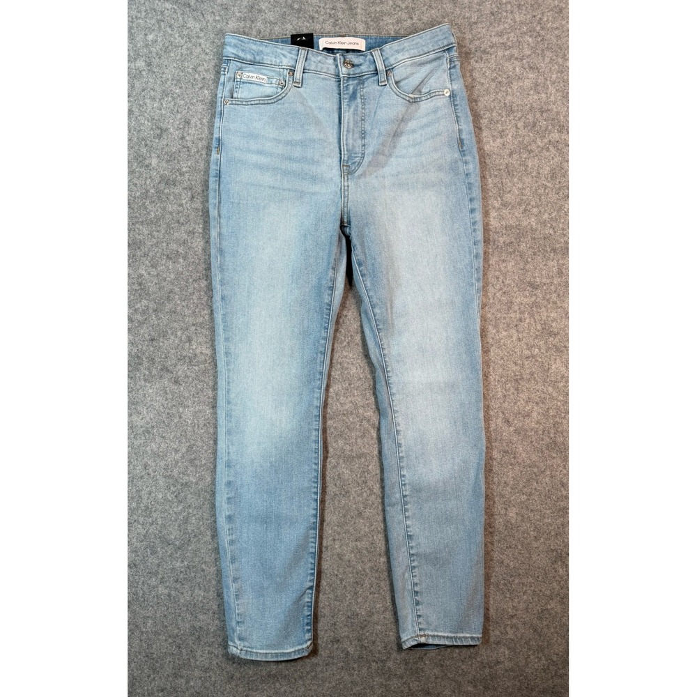 Calvin Klein Jeans Womens 10/30 27L High Rise Skinny Robins Eggโ Light Wash Blue